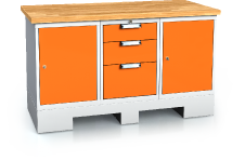 Standardausführung alpede UNI - Platten - Container - Robustes Palettengestell 880 x 1500 x 700